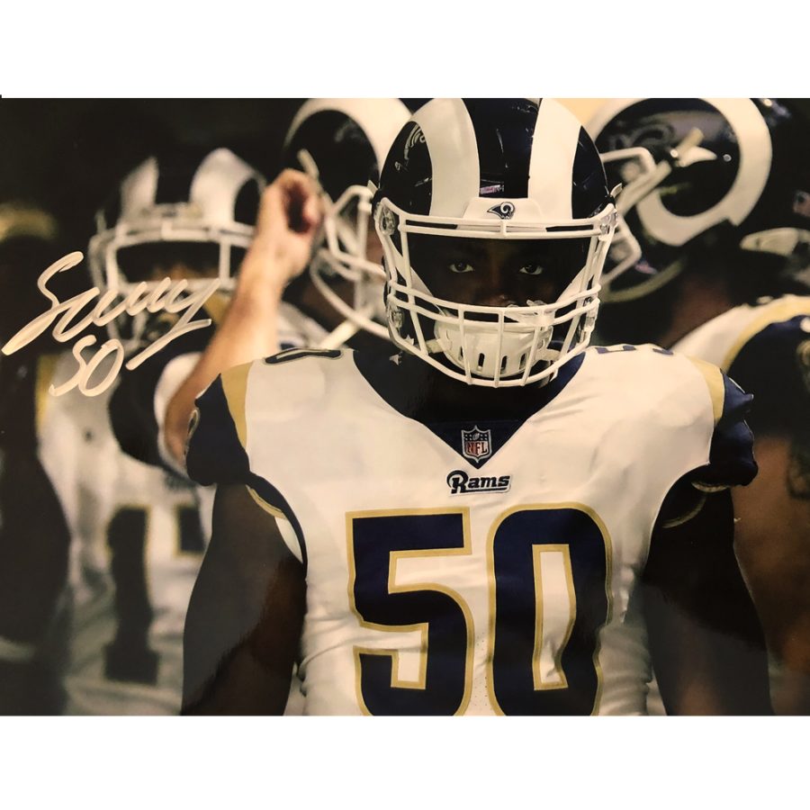 Signed Samson Ebukam LA Rams Photo V3