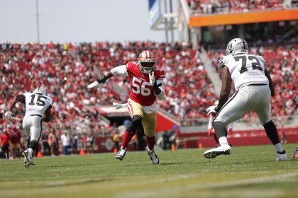 2021 San Francisco 49ers Season
Preseason
Las Vegas Raiders vs San Francisco 49ers
Saturday, August 29, 2021
Santa Clara, CA

(49ers Photo)